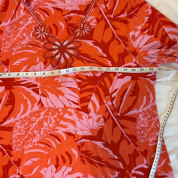 Vibrant Orange and Pink Floral Tunic - Picture 5 of 5